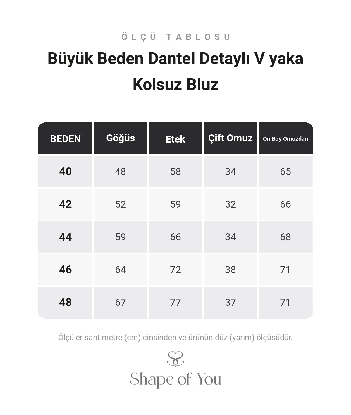 Ölçü Tablosu