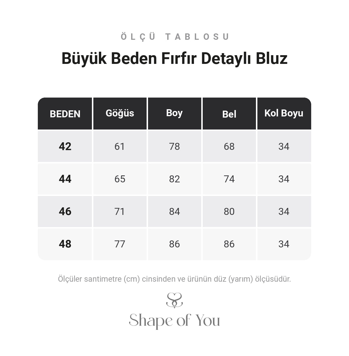 Ölçü Tablosu