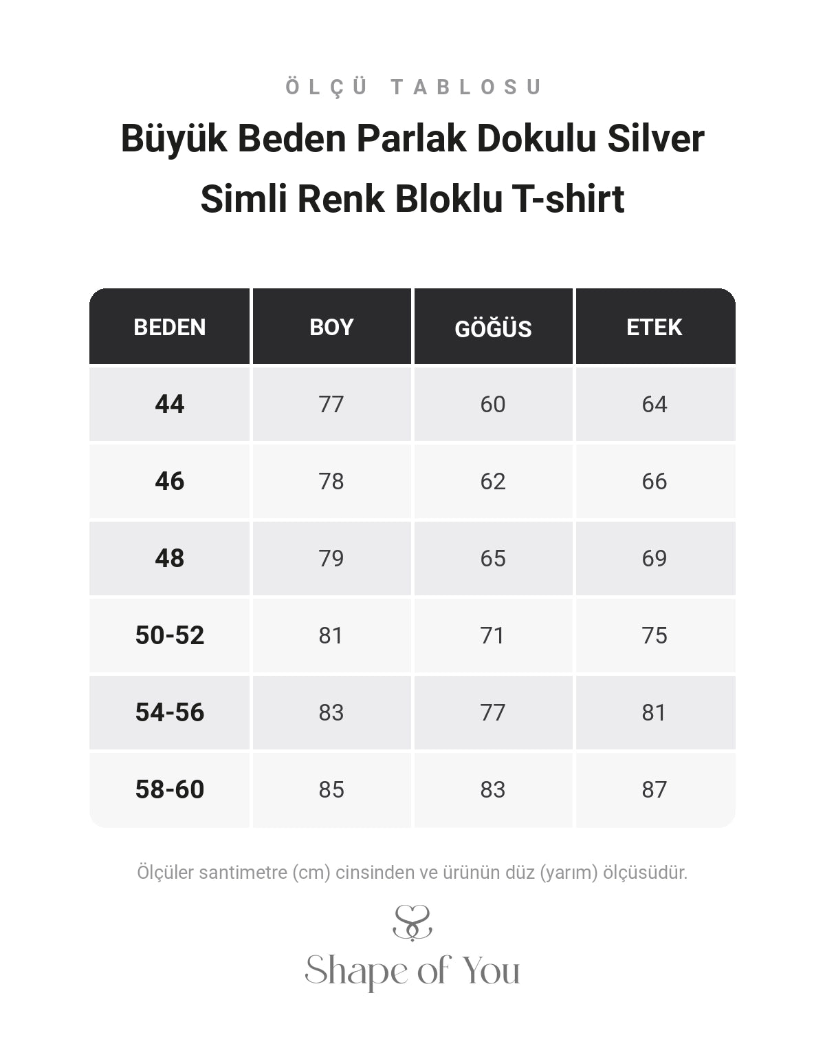 Ölçü Tablosu
