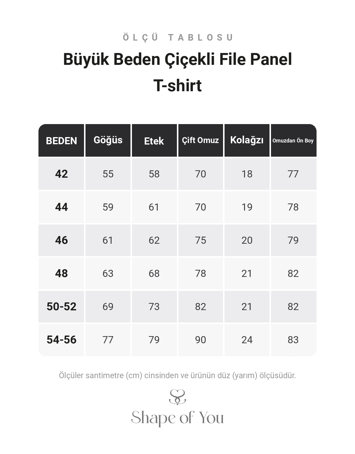 Ölçü Tablosu