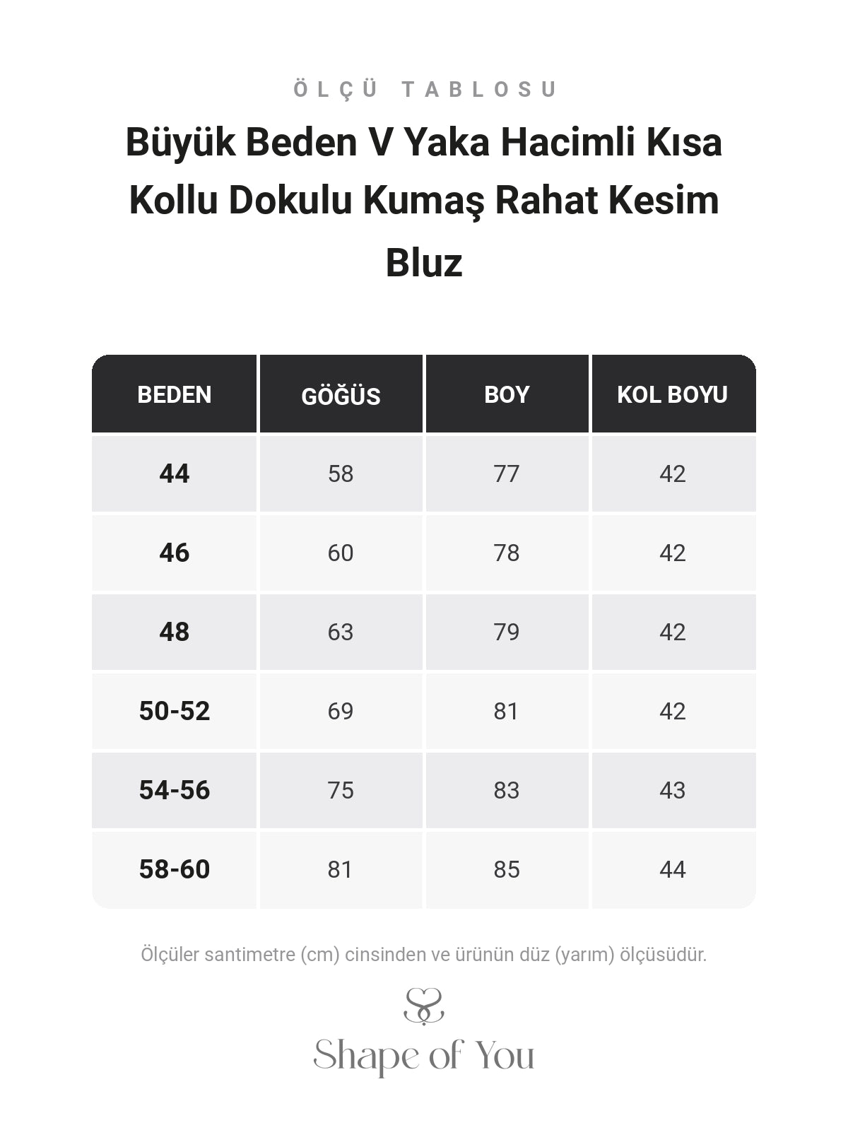 Ölçü Tablosu