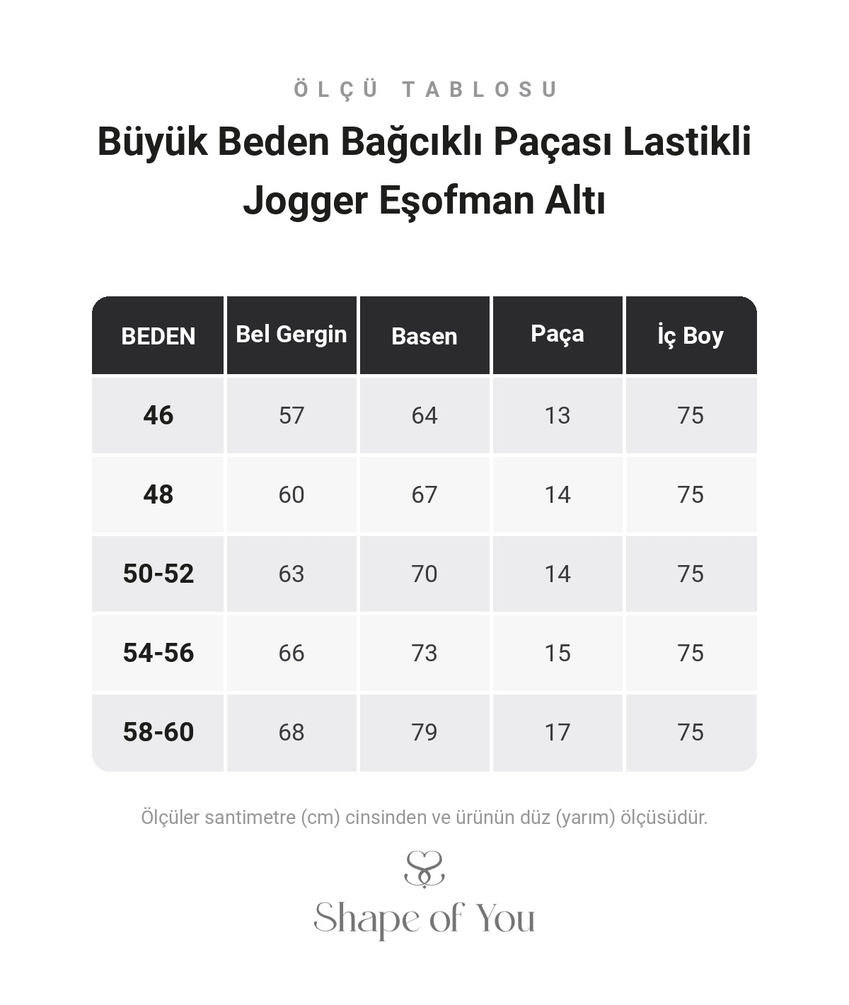 Ölçü Tablosu