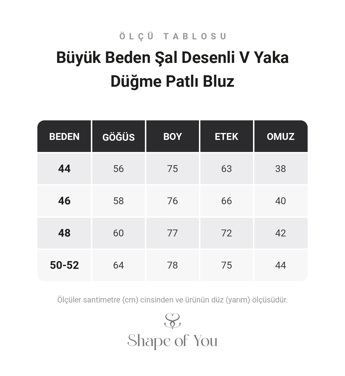 Ölçü Tablosu