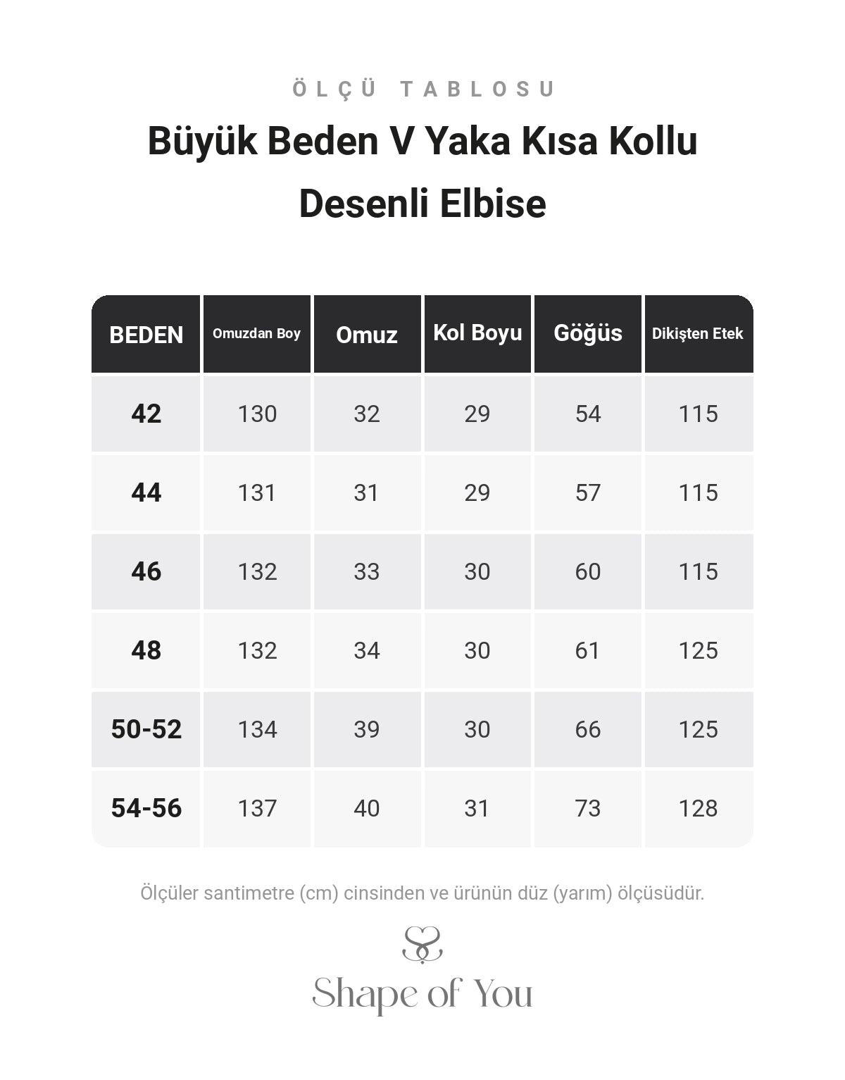 Ölçü Tablosu