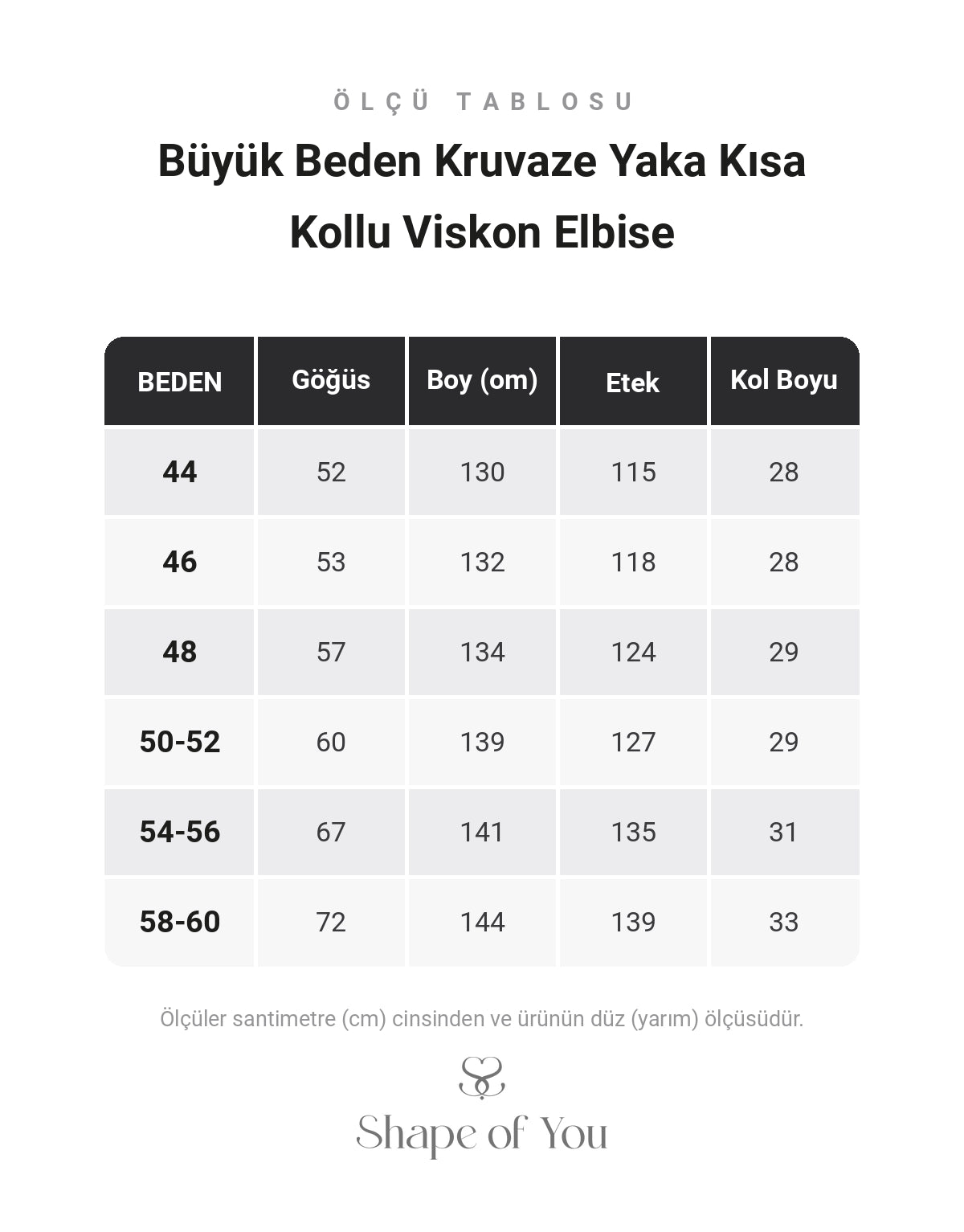Büyük Beden Kruvaze Yaka Kısa Kollu Viskon Elbise