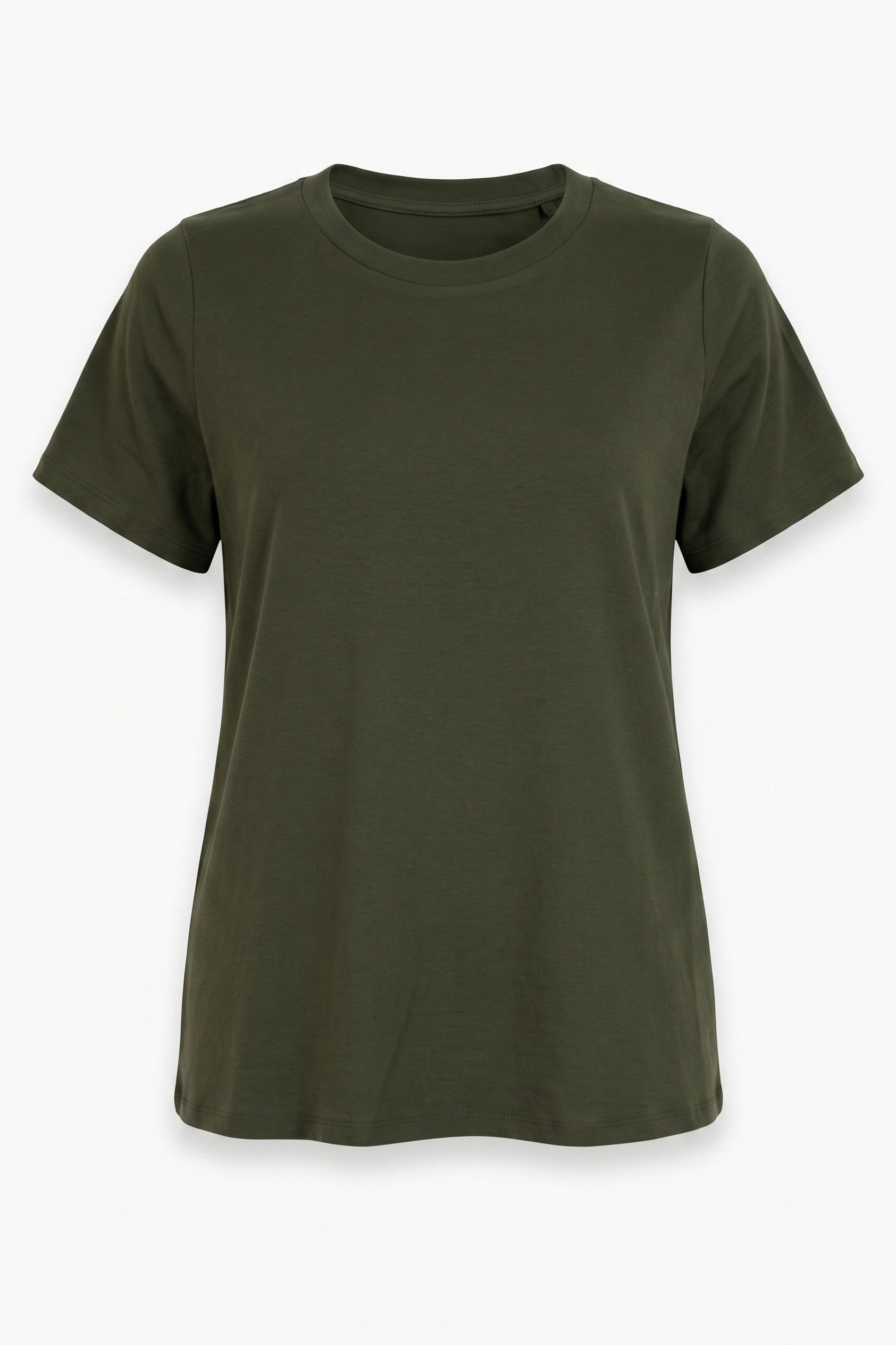 Büyük Beden Bisiklet Yaka Kısa Kollu Pamuklu T-Shirt
