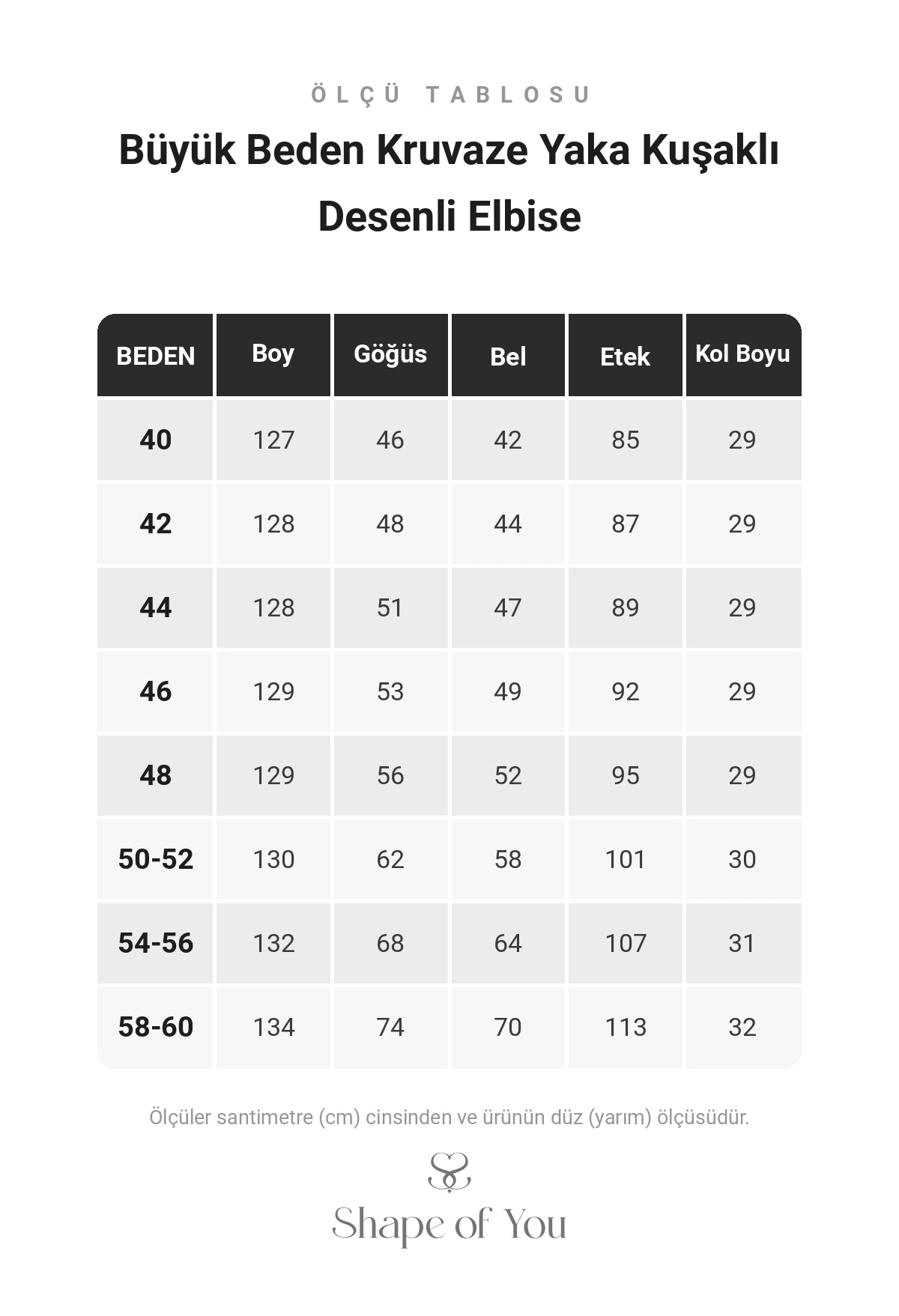 Büyük Beden Kruvaze Yaka Kuşaklı Desenli Elbise