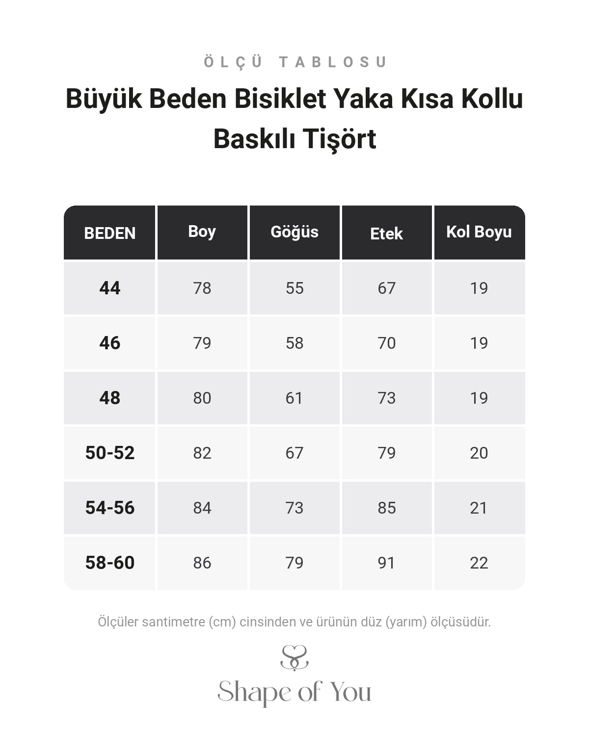 Ölçü Tablosu