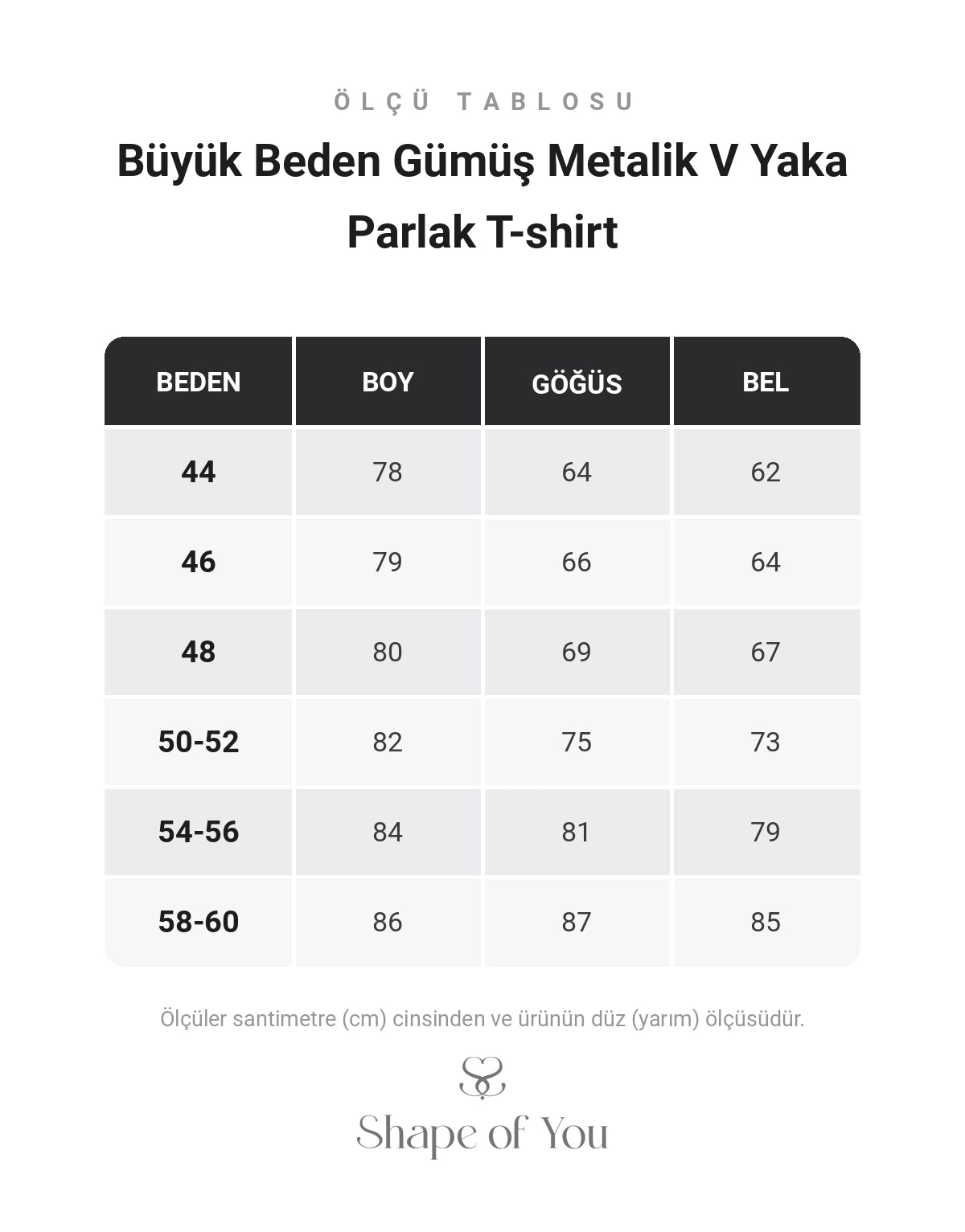 Ölçü Tablosu