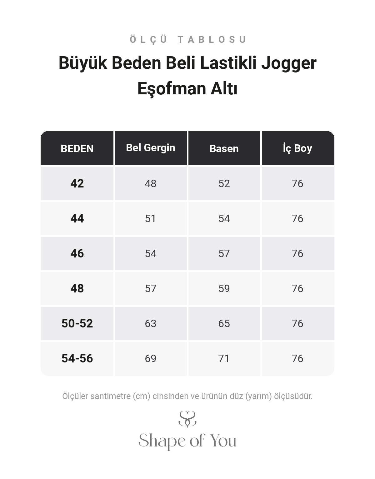 Ölçü Tablosu