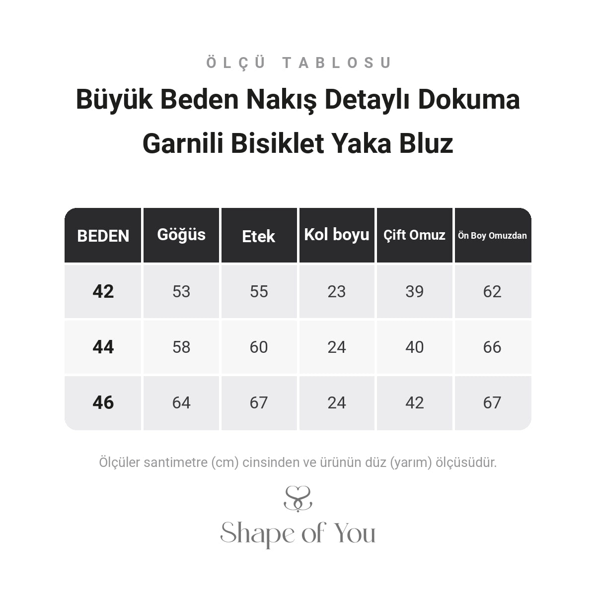 Ölçü Tablosu