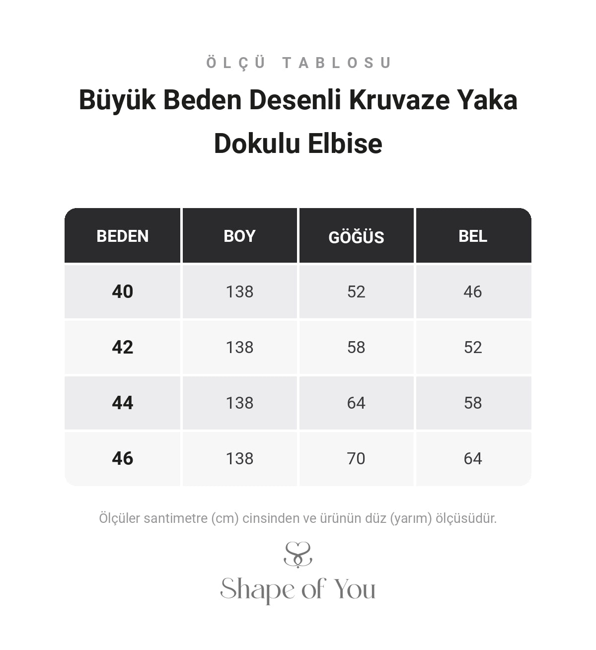 Ölçü Tablosu