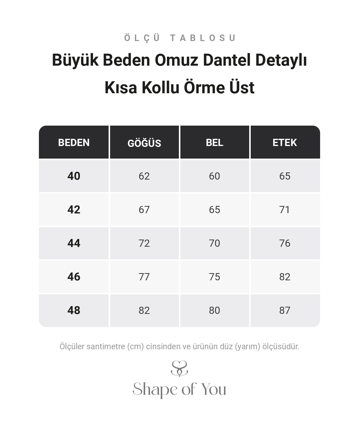 Ölçü Tablosu