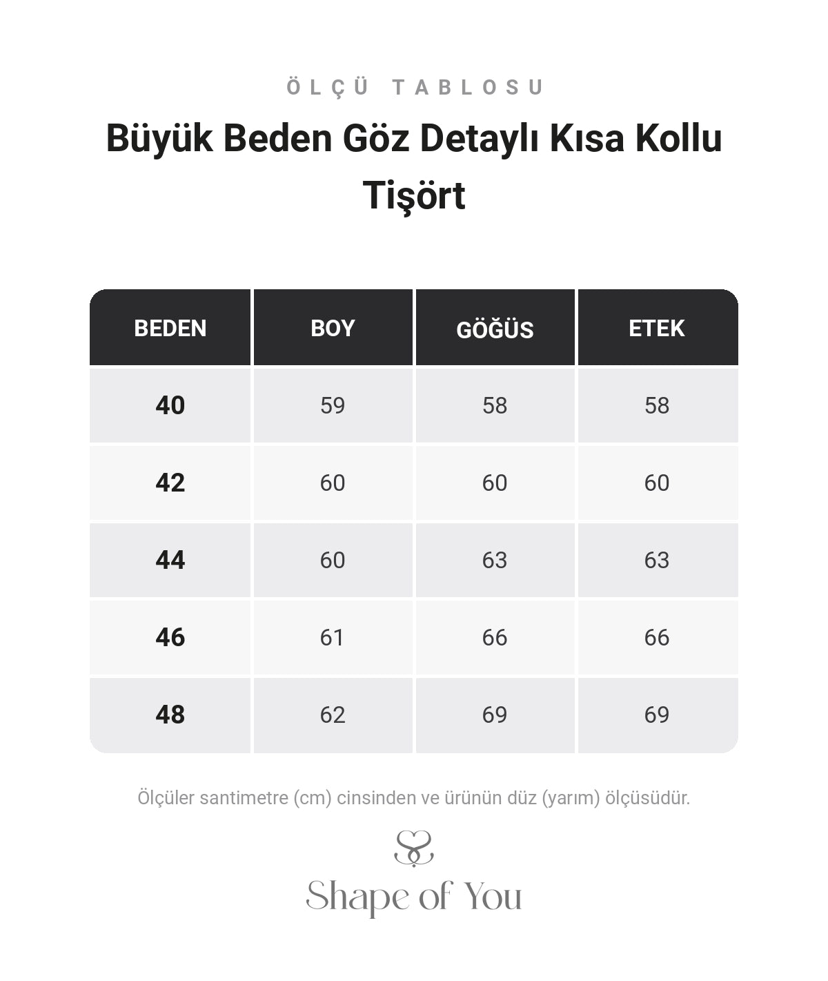 Ölçü Tablosu