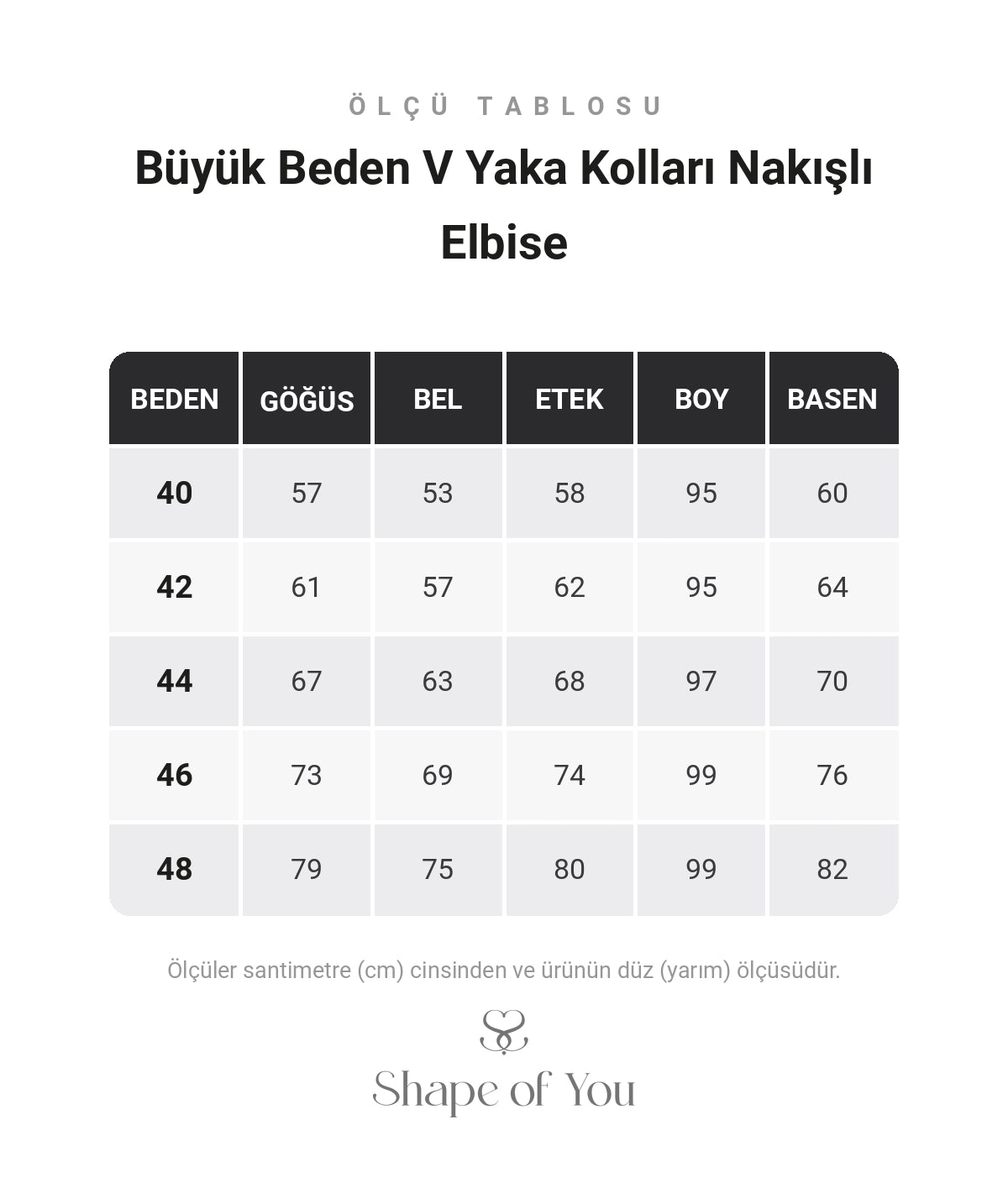 Ölçü Tablosu