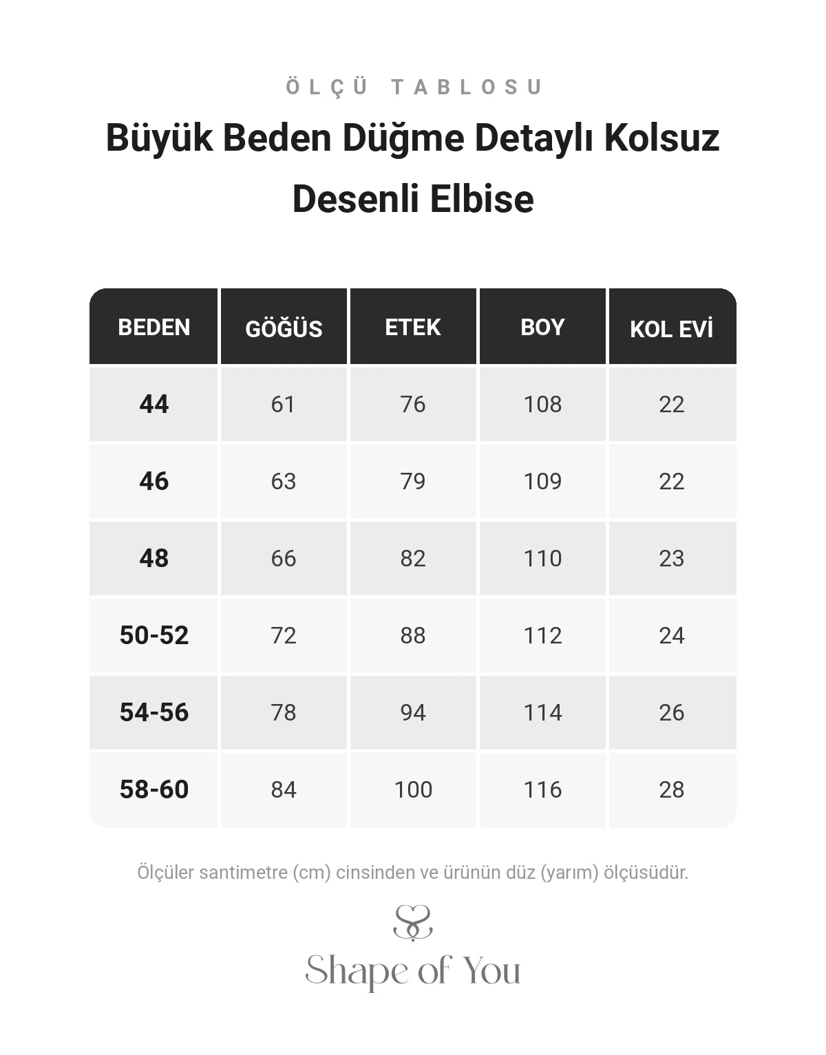 Ölçü Tablosu