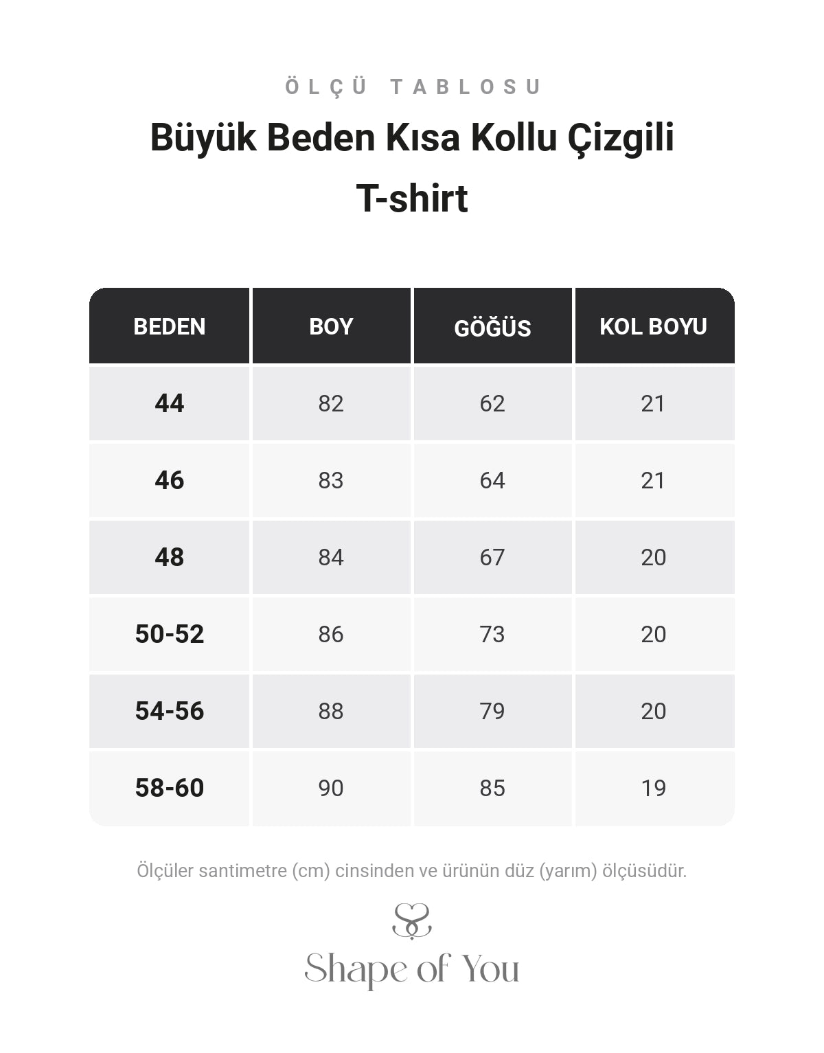 Ölçü Tablosu
