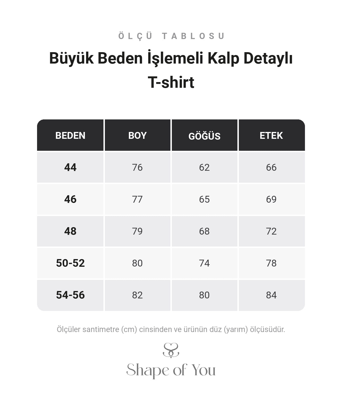 Ölçü Tablosu