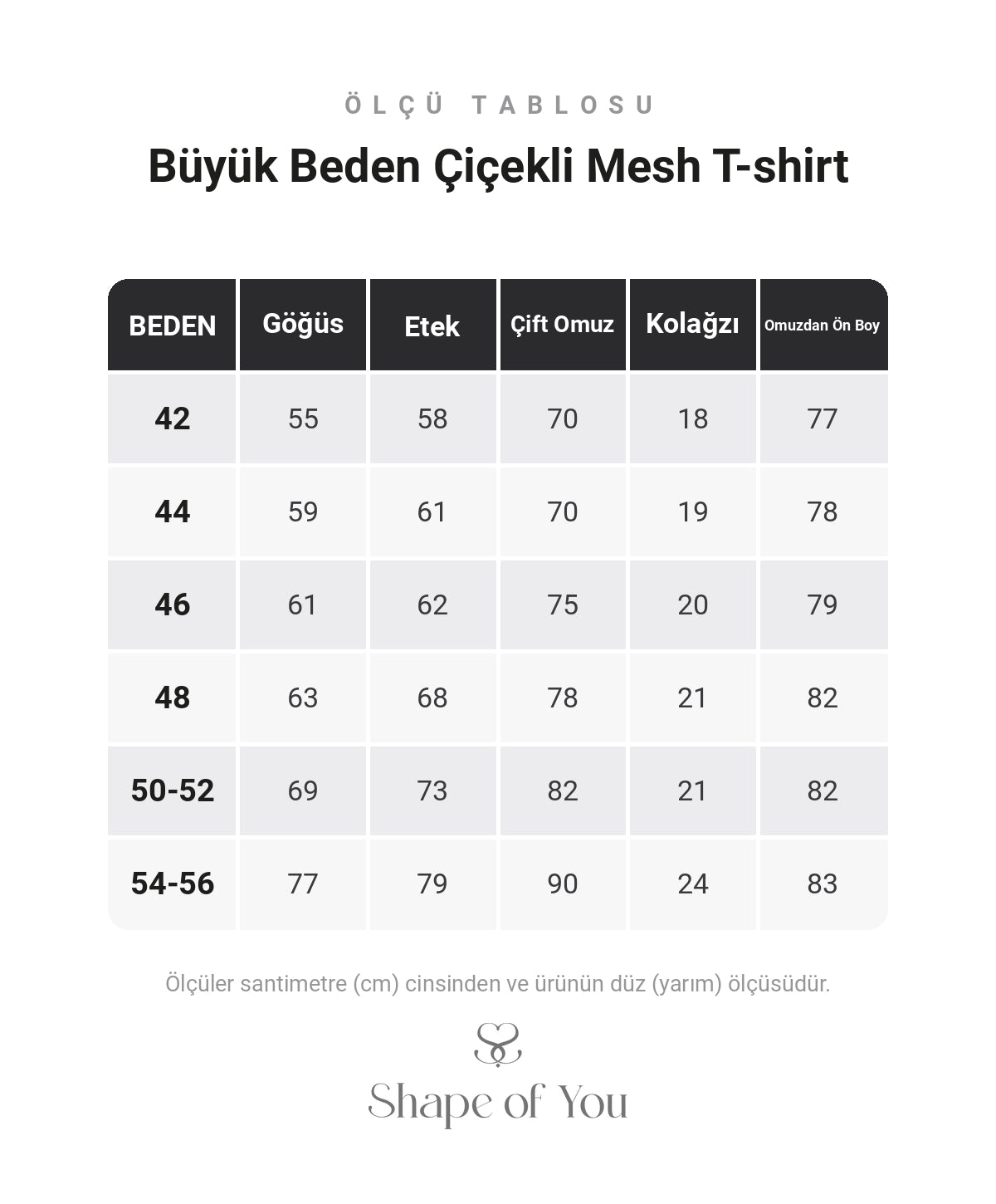 Ölçü Tablosu