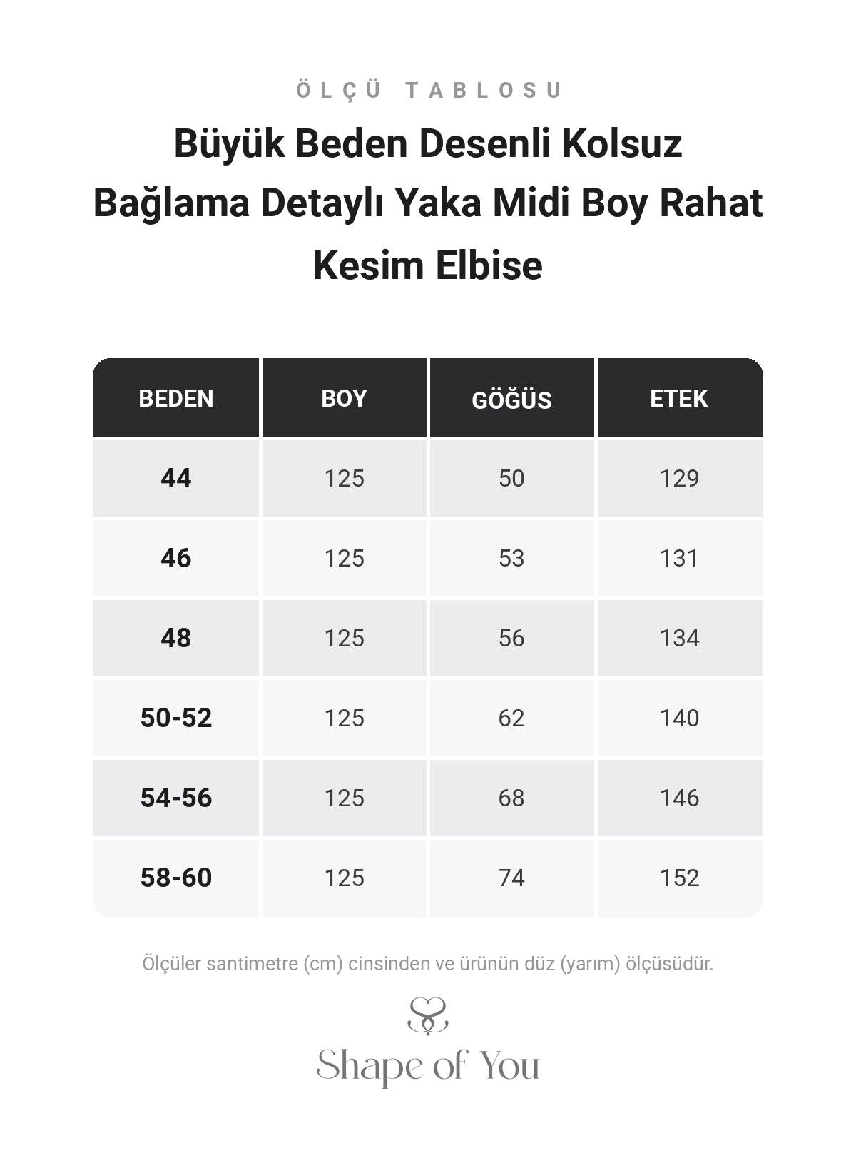 Ölçü Tablosu