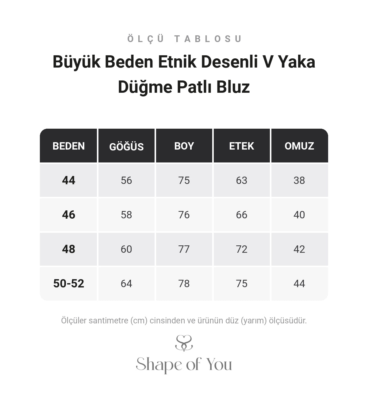 Ölçü Tablosu