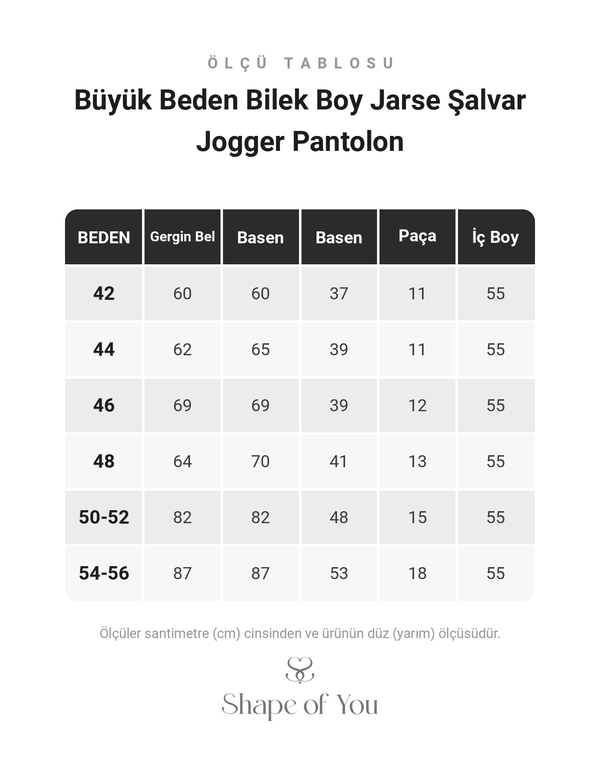 Büyük Beden Bilek Boy Jarse Şalvar Jogger Pantolon