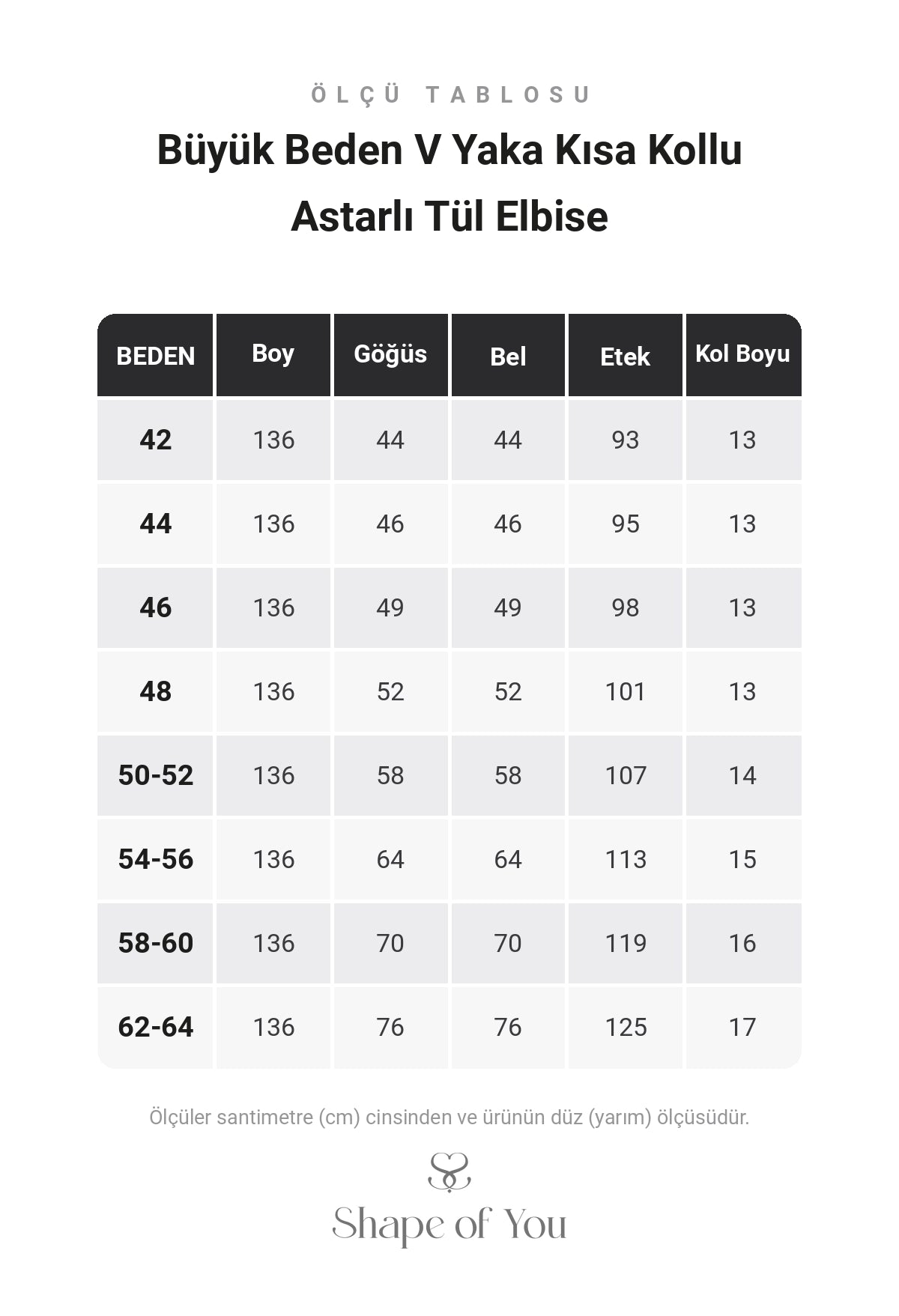 Büyük Beden V Yaka Kısa Kollu Astarlı Tül Elbise