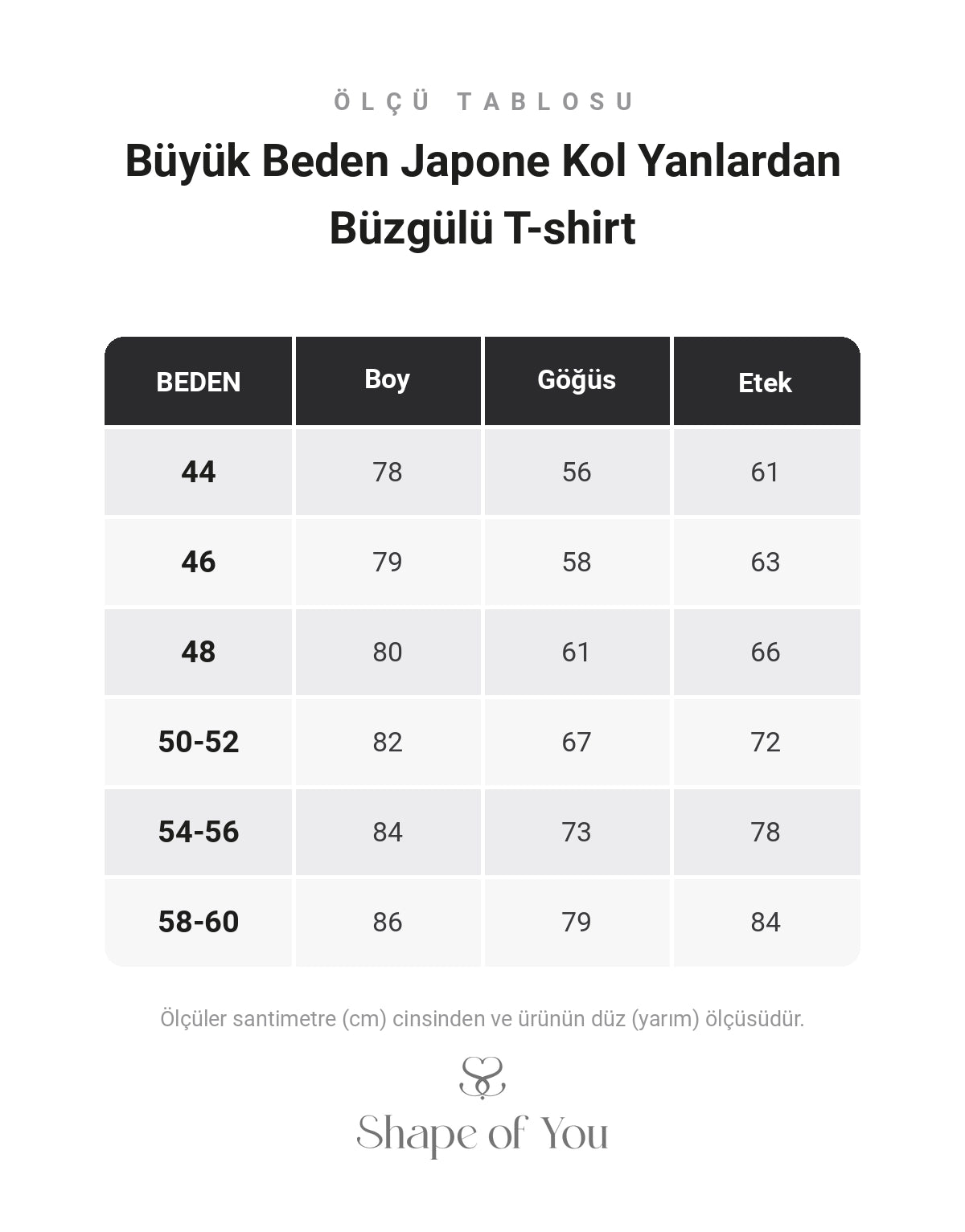 Ölçü Tablosu