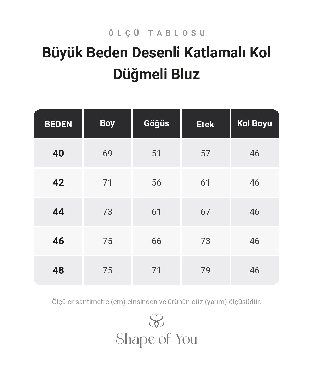 Ölçü Tablosu